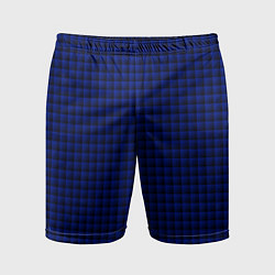 Шорты спортивные мужские Паттерн объёмные квадраты тёмно-синий, цвет: 3D-принт