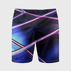 Мужские спортивные шорты Фиолетовая геометрическая абстракция