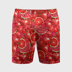 Мужские спортивные шорты Красные фрукты и ягоды