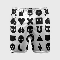 Мужские спортивные шорты Love death robots pattern white