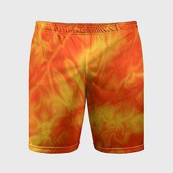 Шорты спортивные мужские Солнечный огонь абстракция, цвет: 3D-принт