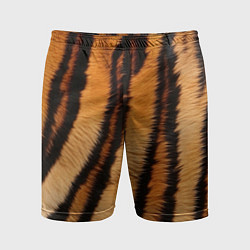 Шорты спортивные мужские Тигровая шкура, цвет: 3D-принт