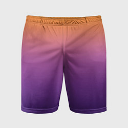 Мужские спортивные шорты Градиент оранжево-фиолетовый