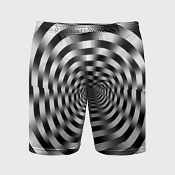 Шорты спортивные мужские Оптическая иллюзия спиральное заклинание, цвет: 3D-принт
