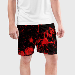 Шорты спортивные мужские Брызги крови паттерн, цвет: 3D-принт — фото 2
