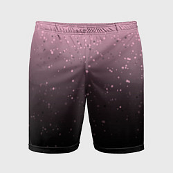 Шорты спортивные мужские Градиент тёмный розовый брызги, цвет: 3D-принт