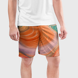 Шорты спортивные мужские Мраморный паттерн, цвет: 3D-принт — фото 2