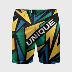 Мужские спортивные шорты Разноцветный геометрический узор - уникальный