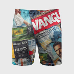 Шорты спортивные мужские Vanguard collage - ai art patchwork, цвет: 3D-принт