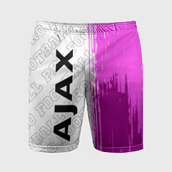 Шорты спортивные мужские Ajax pro football по-вертикали, цвет: 3D-принт
