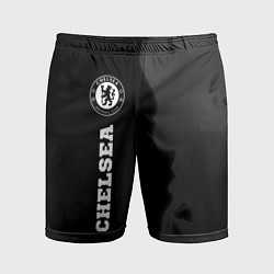 Мужские спортивные шорты Chelsea sport на темном фоне по-вертикали