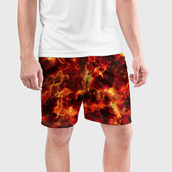 Шорты спортивные мужские Огненный элементаль, цвет: 3D-принт — фото 2