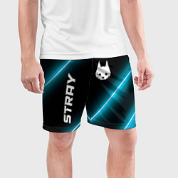 Шорты спортивные мужские Stray неоновые лампы, цвет: 3D-принт — фото 2