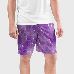 Шорты спортивные мужские Фиолетовая пена, цвет: 3D-принт — фото 2