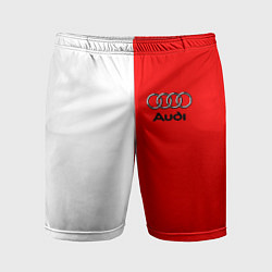 Шорты спортивные мужские AUDI logo полосы, цвет: 3D-принт
