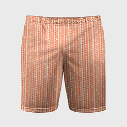 Шорты спортивные мужские Оранжевый полосы узоры, цвет: 3D-принт
