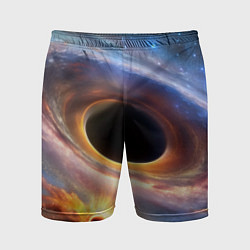Мужские спортивные шорты Чёрная дыра поглощает вселенную