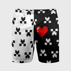 Мужские спортивные шорты Minecraft pattern love