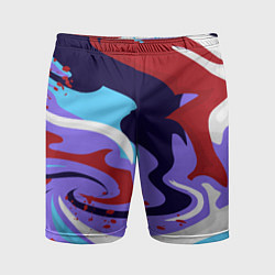 Шорты спортивные мужские Клякса абстракция, цвет: 3D-принт