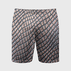 Шорты спортивные мужские Кожаный принт, цвет: 3D-принт