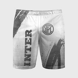 Шорты спортивные мужские Inter - white gradient вертикально, цвет: 3D-принт