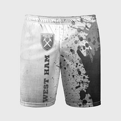 Мужские спортивные шорты West Ham - white gradient по-вертикали