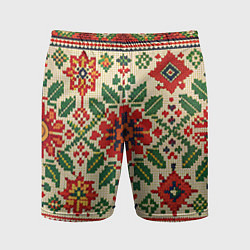 Мужские спортивные шорты Славянский узор и орнамент