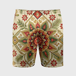 Мужские спортивные шорты Русские классические узоры и орнамент