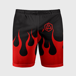 Мужские спортивные шорты Linkin park logo fire