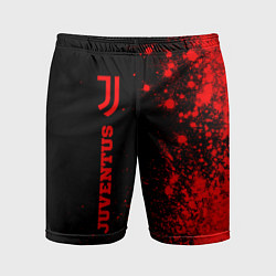 Мужские спортивные шорты Juventus - red gradient по-вертикали