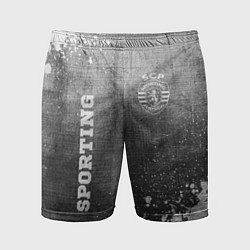 Шорты спортивные мужские Sporting - grey gradient вертикально, цвет: 3D-принт