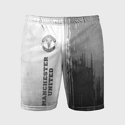 Шорты спортивные мужские Manchester United - white gradient по-вертикали, цвет: 3D-принт