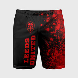 Мужские спортивные шорты Leeds United - red gradient по-вертикали