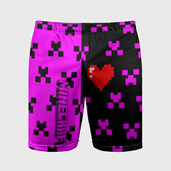 Мужские спортивные шорты Minecraft love game