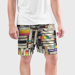 Шорты спортивные мужские Видеокассеты vhs, цвет: 3D-принт — фото 2