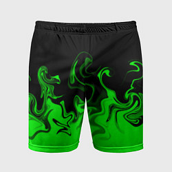 Мужские спортивные шорты Абстрактный зеленый огонь