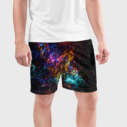 Шорты спортивные мужские Космические краски текстура, цвет: 3D-принт — фото 2