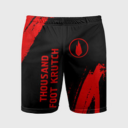 Шорты спортивные мужские Thousand Foot Krutch - red gradient вертикально, цвет: 3D-принт