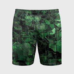 Шорты спортивные мужские Высокотехнологичный камуфляж, цвет: 3D-принт