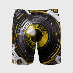 Шорты спортивные мужские Жёлтая сфера киберпанк, цвет: 3D-принт