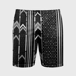 Мужские спортивные шорты Закулисье чёрно-белое