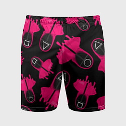 Шорты спортивные мужские Стражи из игры в кальмара, цвет: 3D-принт
