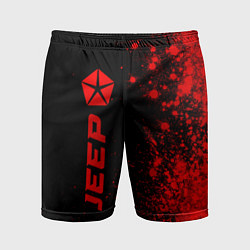Мужские спортивные шорты Jeep - red gradient по-вертикали