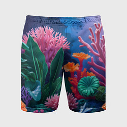 Мужские спортивные шорты Подводные кораллы