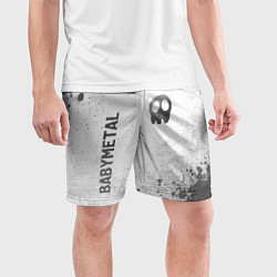 Шорты спортивные мужские Babymetal - white gradient вертикально, цвет: 3D-принт — фото 2