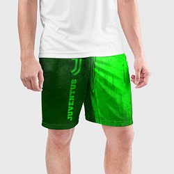 Шорты спортивные мужские Juventus - green gradient по-вертикали, цвет: 3D-принт — фото 2