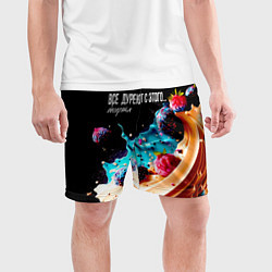 Шорты спортивные мужские Все дуреют с этого десерта, цвет: 3D-принт — фото 2
