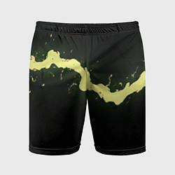 Мужские спортивные шорты Желтая трещина на черном