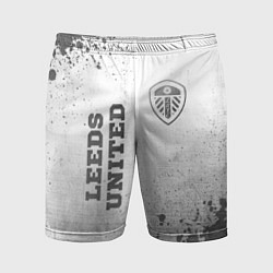 Шорты спортивные мужские Leeds United - white gradient вертикально, цвет: 3D-принт