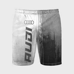 Мужские спортивные шорты Audi - white gradient по-вертикали